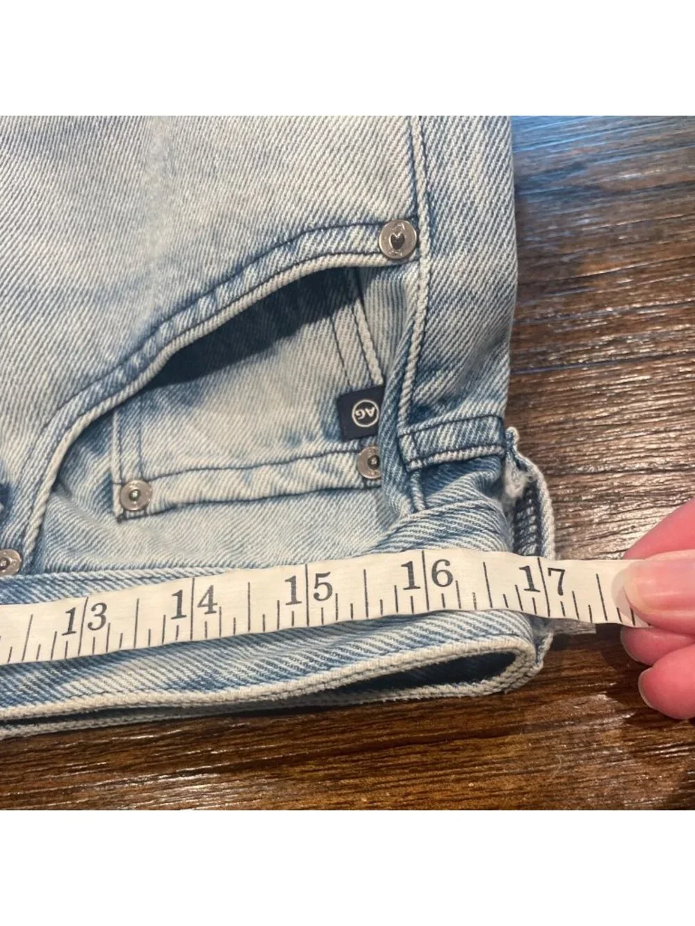 AG Tellis Modern Slim Jean Mens 32x33 Light Wash Denim DOTH Adriano Goldschmied